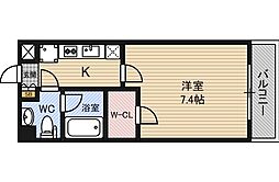 T'S-SQUARE城東野江 1Kの間取図画像