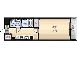 アリビオ都島 1Kの間取図画像