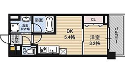 LaCASA京橋 1DKの間取図画像