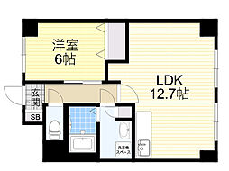 フィオーレ都島北 1LDKの間取図画像