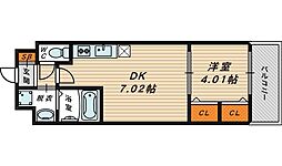 アーバネックス京橋プライマリーワン 1DKの間取図画像