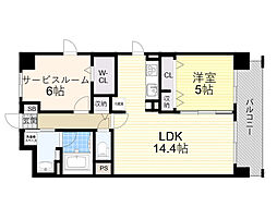 コンフォール京橋 1SLDKの間取図画像
