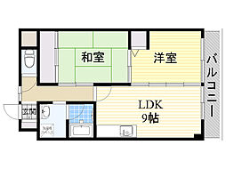 エクセル・ラ・ヴェール 2LDKの間取図画像