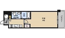 エスリード京橋ノースプレイス 1Kの間取図画像