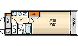 エスリード大阪城北 1Kの間取図画像