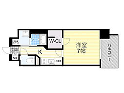 SWANSCITY大阪城北詰 1Kの間取図画像