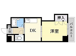 千林グランドハイツ北 1DKの間取図画像