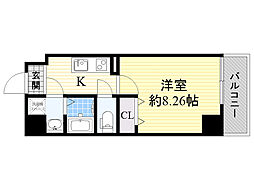 IDEAL城東 1Kの間取図画像