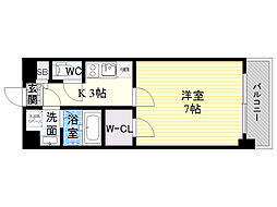ファステート都島ピース 1Kの間取図画像