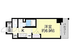 スワンズシティ大阪城コスタ 1Kの間取図画像