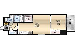 ハイフェンス京橋 1LDKの間取図画像