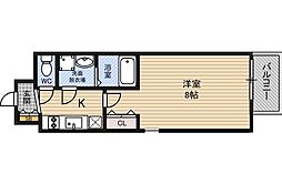 レジュールアッシュ都島 1Kの間取図画像