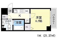 日本エスリード京橋3番館 1Kの間取図画像