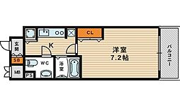 アヴァンセクール京橋南 1Kの間取図画像