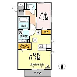ファインフレッサ 1LDKの間取図画像