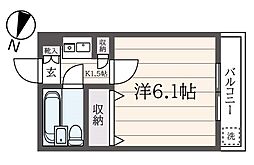 ハイライズ座間 1Kの間取図画像