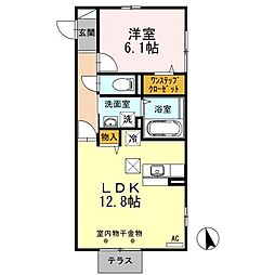 ファインセジュール 1LDKの間取図画像