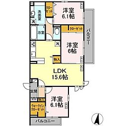 サザンショア東海岸 3LDKの間取図画像