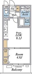 リブリ・フェリス鹿島 1LDKの間取図画像