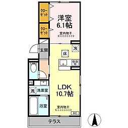 Same sky0 1LDKの間取図画像