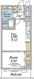 リブリ・フェリス鹿島 1LDKの間取図画像