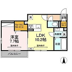 Same sky0 1LDKの間取図画像