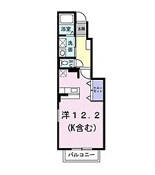 アイリス ワンルームの間取図画像