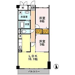 エレガントヴィラ 2LDKの間取図画像