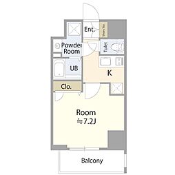 エスリード大須デュオ 1Kの間取図画像