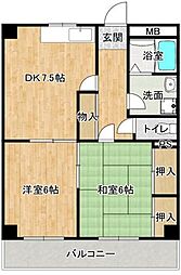 間取図画像 2DK