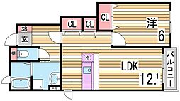 間取図画像 1LDK