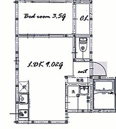 ルミナート明石 1LDKの間取図画像