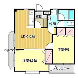ヴィブレつばさ2 2LDKの間取図画像
