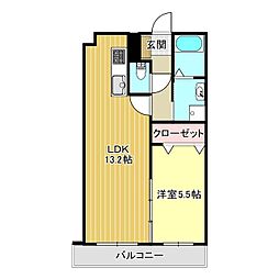 AXIS永田町 1LDKの間取図画像