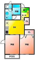 パティオst21 2LDKの間取図画像