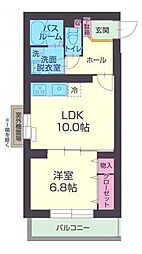 アステール 1LDKの間取図画像