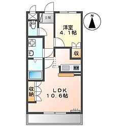 グランドパレス長泉D 1LDKの間取図画像