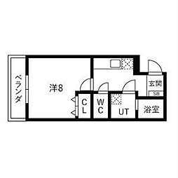 (仮)富士市本市場マンション 1Kの間取図画像