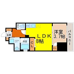 サンシャイン大須 1LDKの間取図画像