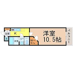 エスペランサみずの 1Kの間取図画像