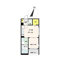 (仮称)西又兵ヱ町二丁目 1DKの間取図画像