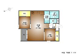 REGALEST serene鶴舞 2LDKの間取図画像