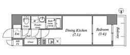 名古屋市中区金山3丁目マンション 1DKの間取図画像