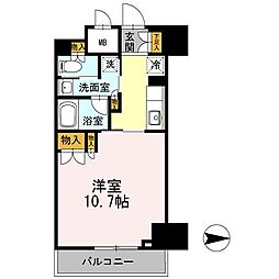 カスタリア栄 1Kの間取図画像