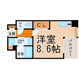 CITYSPIRENagoya-Osu 1Kの間取図画像