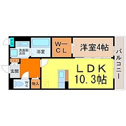 ラメゾンドB5 1LDKの間取図画像