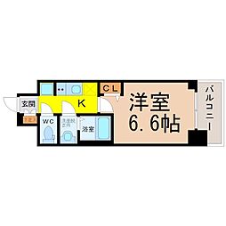 プレサンス名駅南エディフィス 1Kの間取図画像