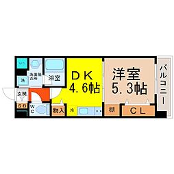 フォレスト9 1DKの間取図画像