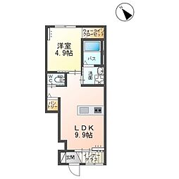 アリエッタアイ 1LDKの間取図画像