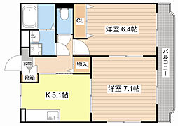 ユーミープラザ 2Kの間取図画像